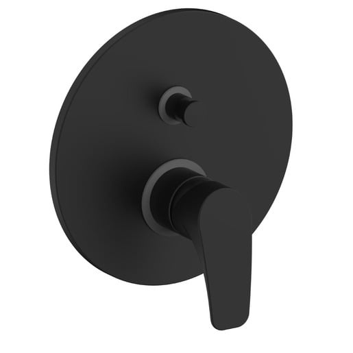 Vanová baterie SAT Project včetně podomítkového tělesa černá matná SATBSPRO215C