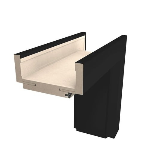 Obložková zárubeň Naturel pro tloušťku stěny 8-10 cm černá CPL 60 cm levá O1CPLC60L