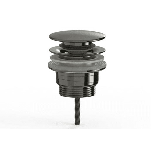 Výpusť k umyvadlu 5/4 SAT Aurum 7,2 cm, gun metal lesklá, plast SATAUCCGM