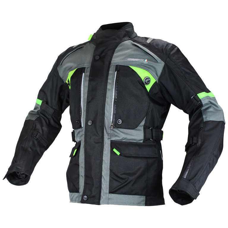 Cappa Racing Bunda moto pánská FIORANO textilní černá / zelená M Velikost: 4XL