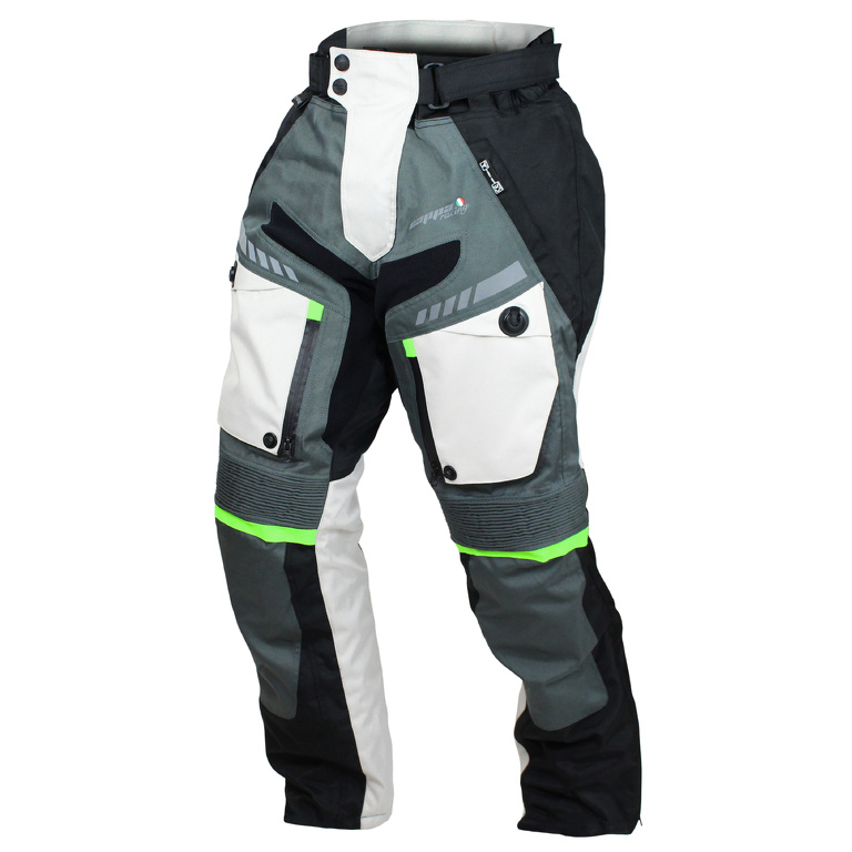 Cappa Racing Kalhoty moto pánské FIORANO textilní šedé / bílé M Velikost: M