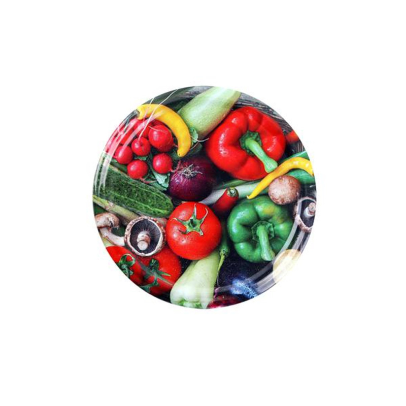 Toro Víčko pro zavařovací sklenice dekor zelenina pr. 8,2 cm, 10 ks