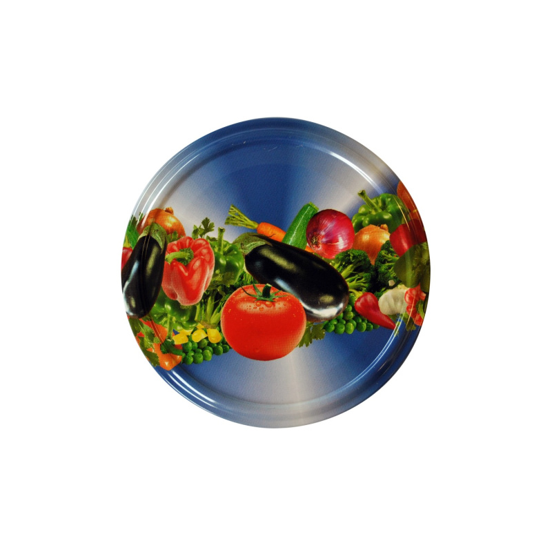 Toro Víčko pro zavařovací sklenice dekor zelenina pr. 6,6 cm, 10 ks