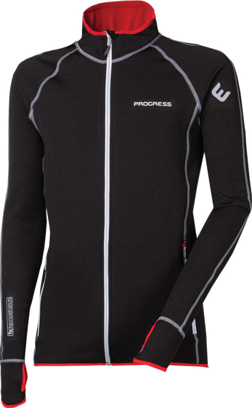 Pánská sportovní mikina PROGRESS Torez černá/červená Velikost: XXXL