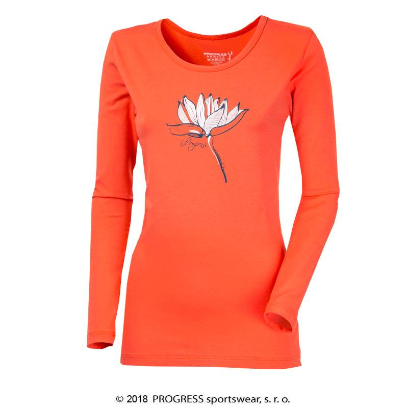 PROGRESS SONJA lotus bambus triko dámské, lososová Barva: lososová, Velikost: XL