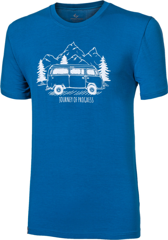 Pánské bambusové triko PROGRESS Pioneer Bulli modrá Velikost: XXXL