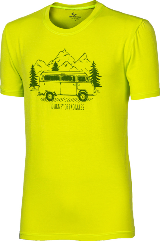 Pánské bambusové triko PROGRESS Pioneer Bulli žlutozelená Velikost: L