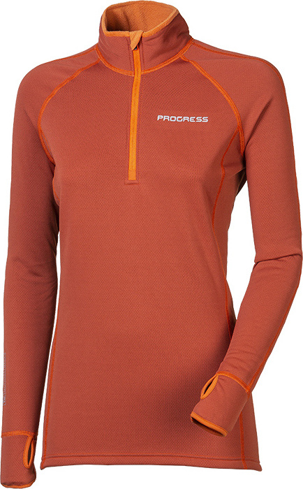 Dámská sportovní mikina PROGRESS Tispa Zip Eco oranžová Velikost: L