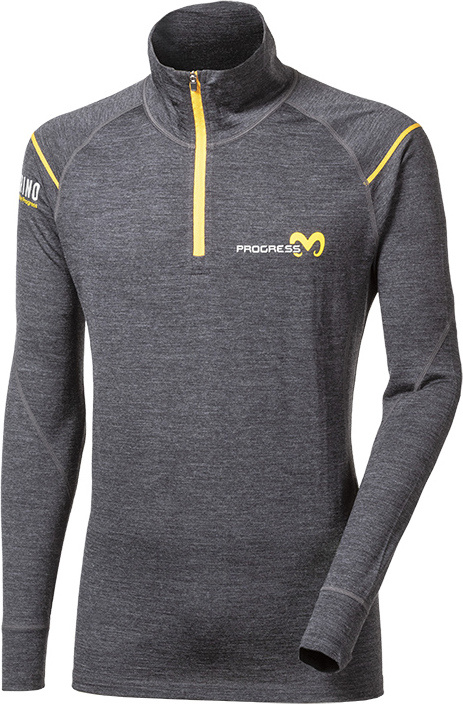 Pánský merino rolák PROGRESS Mw Nrz šedý melír Velikost: XL