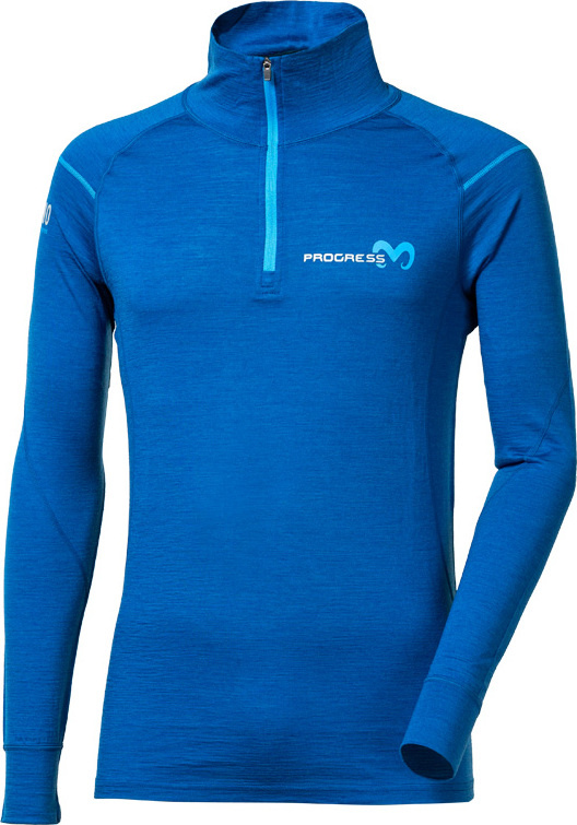 Pánský merino rolák PROGRESS Mw Nrz modrý melír Velikost: XL
