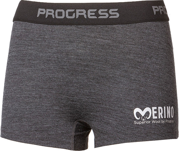 Dámské merino boxerky PROGRESS Mw Sknz šedý melír Velikost: XL
