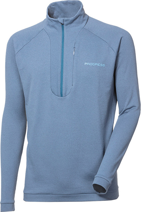 Pánská sportovní mikina PROGRESS Cubic Zip modrošedá Velikost: XL