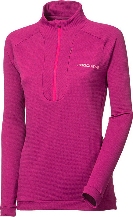 Dámská sportovní mikina PROGRESS Cubica Zip fuchsie Velikost: L