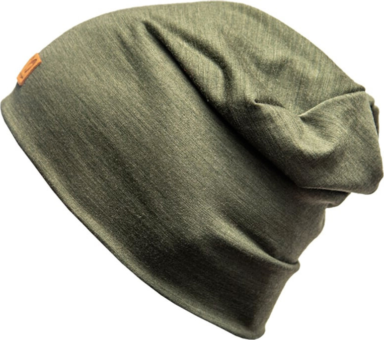 Merino čepice PROGRESS Mw Freebeanie khaki melír Velikost: UNI