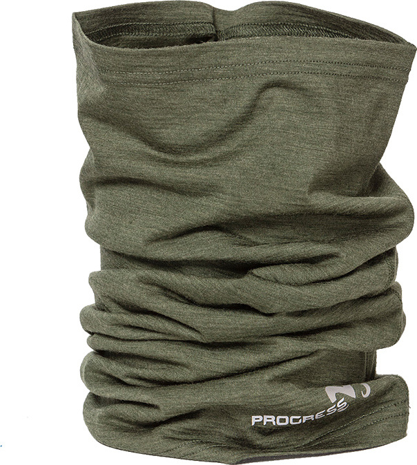 Merino nákrčník PROGRESS Mw Tube khaki melír Velikost: UNI