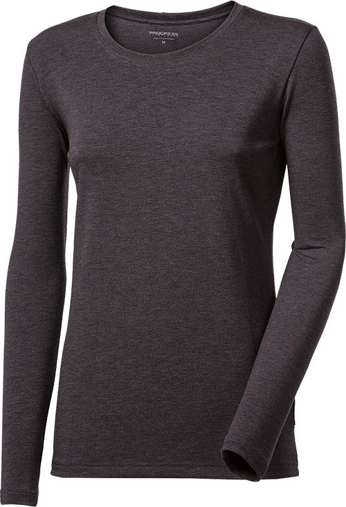 Dámské funkční triko PROGRESS Original LS Coffee šedé Velikost: XL