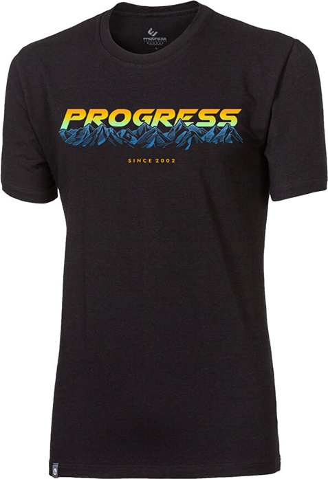 Pánské bambusové triko PROGRESS Barbar Sunset černé Velikost: L