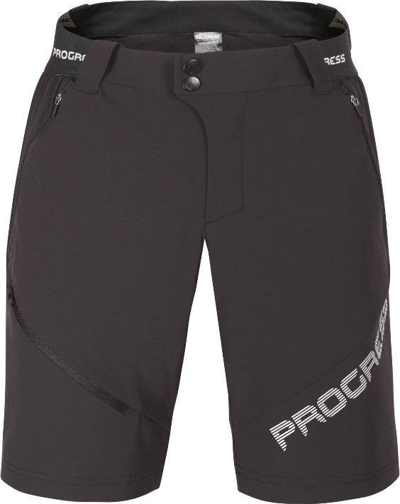 Pánské outdoorové kraťasy PROGRESS Genius Shorts černé Velikost: L