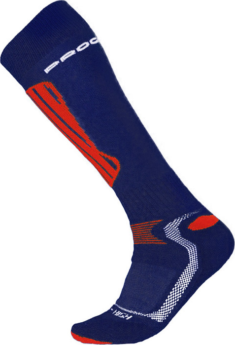 Unisex lyžařské podkolenky PROGRESS X-HIgh petrol/oranžová Velikost: 35-38