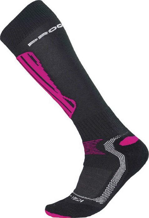 Unisex lyžařské podkolenky PROGRESS X-High- černá/růžová Velikost: 43-47