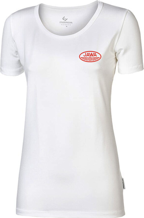 Dámské bambusové triko PROGRESS Jawa Fan bílé Velikost: S