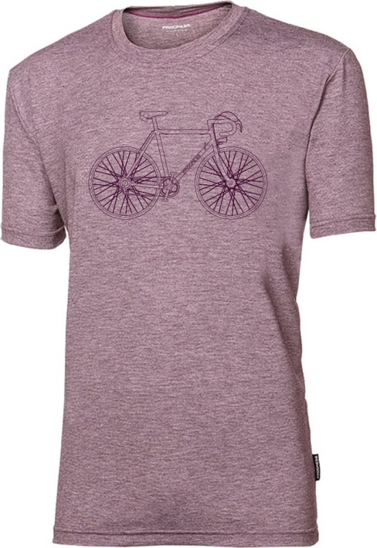 Pánské bambusové triko PROGRESS Classic Favorit červený melír Velikost: M