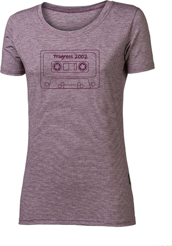 Dámské bambusové triko PROGRESS Classica Cassette červený melír Velikost: L