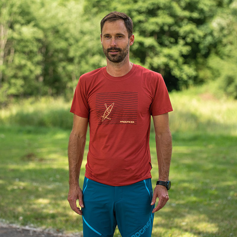 Pánské tričko PROGRESS Wabi Kanoe oranžové Velikost: XXL