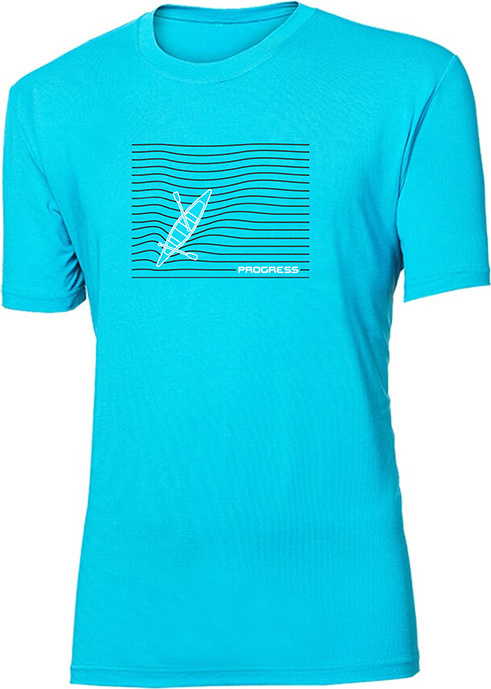 Pánské tričko PROGRESS Wabi Kanoe tyrkysové Velikost: L