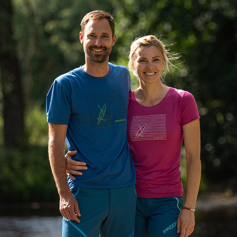 Pánské tričko PROGRESS Wabi Kanoe modré Velikost: XXL