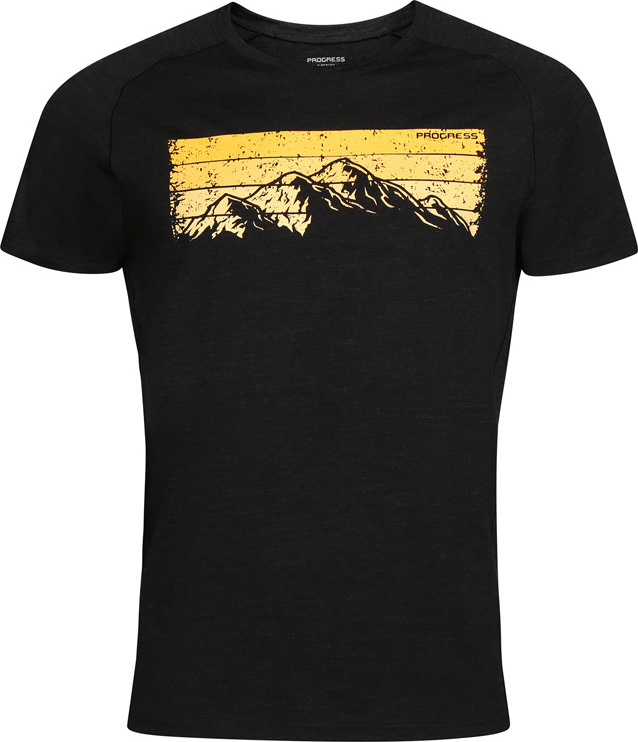 Pánské merino triko PROGRESS Maor černé Velikost: XL