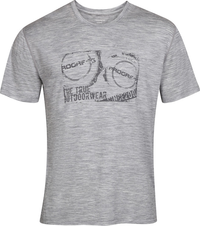 Pánské merino triko PROGRESS Aoraki šedé Velikost: XL