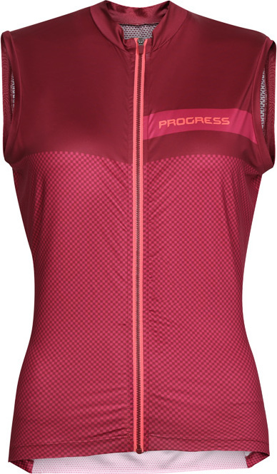 Dámský cyklistický dres PROGRESS Peony vínový Velikost: XL