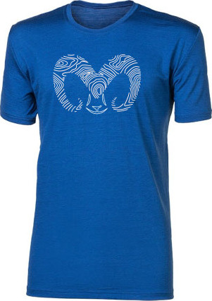 Pánské merino triko PROGRESS Hrutur Ram modré Velikost: XXL