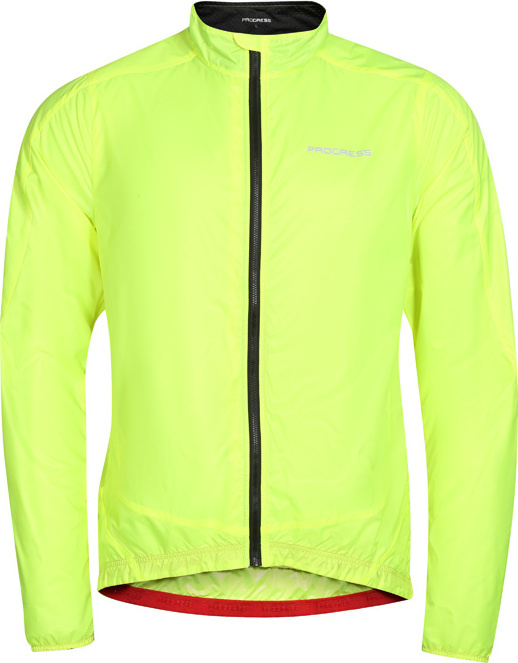 Pánská cyklistická větrovka PROGRESS Windy Bike neon žlutá Velikost: M