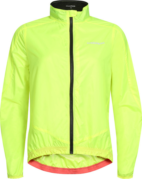 Dámská cyklistická větrovka PROGRESS Flowy Bike neon žlutá Velikost: M