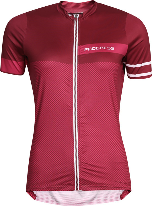 Dámský cyklistický dres PROGRESS Solaria vínový Velikost: S
