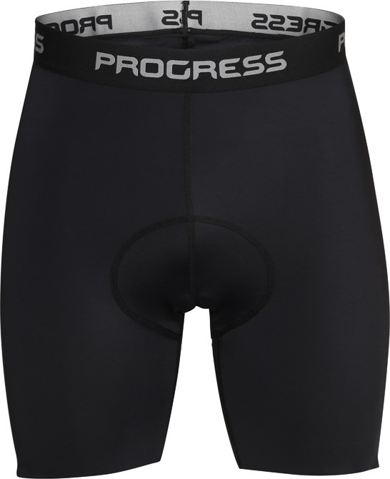 Unisex cyklistické kraťasy PROGRESS Basic shorts s vložkou černé Velikost: XXXL
