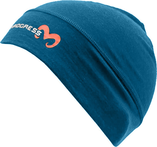 Unisex merino čepice PROGRESS Mw Beanie petrol melír Velikost: L/XL