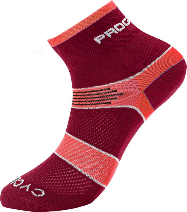 Unisex cyklistické ponožky PROGRESS Cycling Sox červené Velikost: 43-47