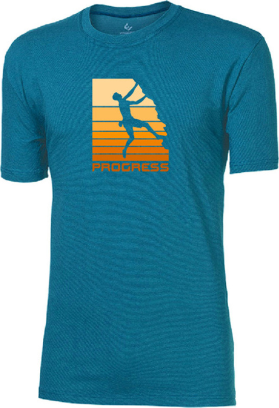 Pánské bambusové triko PROGRESS Barbar Boulder modré Velikost: XXXL