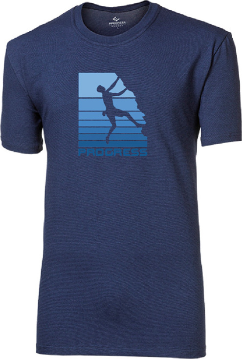 Pánské bambusové triko PROGRESS Barbar Boulder modré Velikost: XXXL