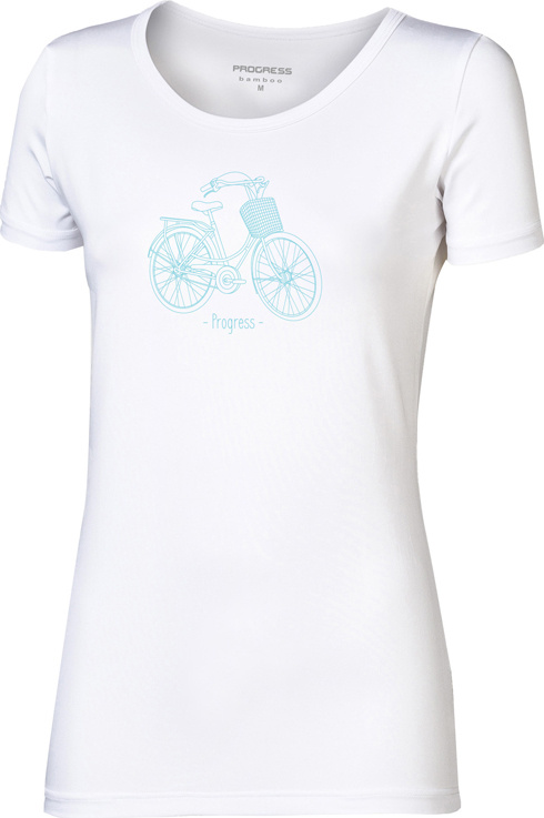 Dámské bambusové triko PROGRESS Sasa Citybike bílé Velikost: M