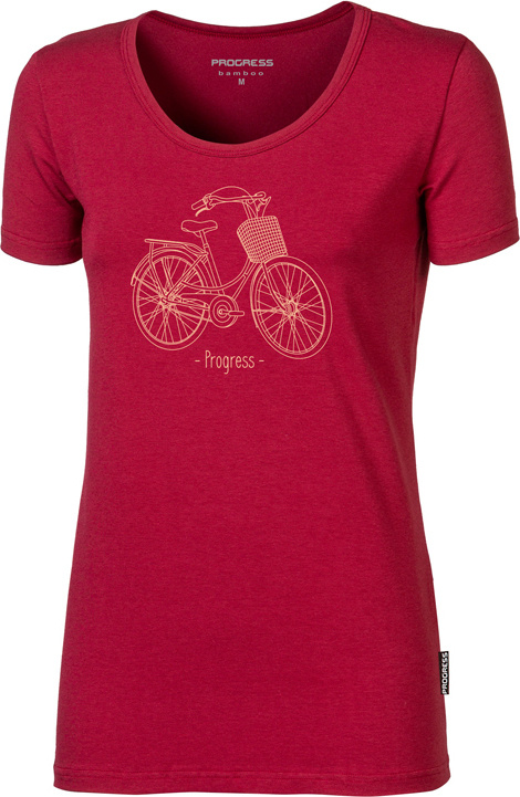 Dámské triko s bambusem PROGRESS Sasa Citybike růžové Velikost: S