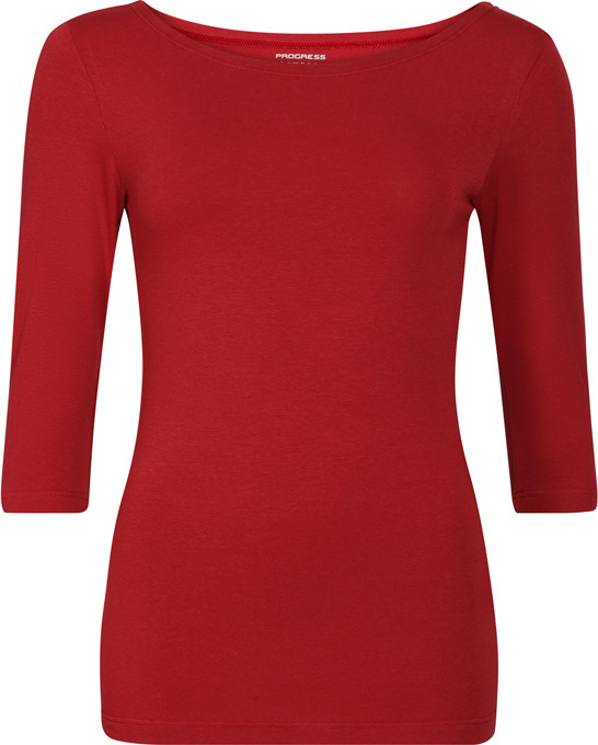 Progress Dámské bambusové triko s 3/4 rukávem  višňová Velikost: XL