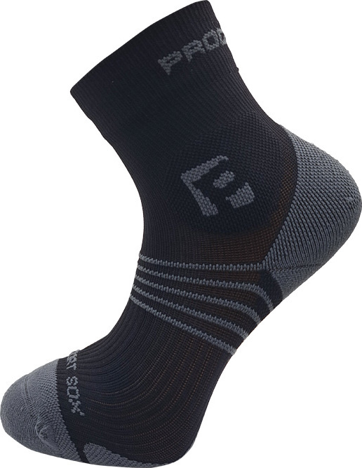 Unisex běžecké ponožky PROGRESS Support Sox černé Velikost: 39-42