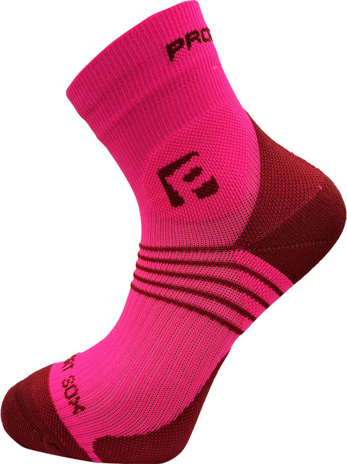 Unisex běžecké ponožky PROGRESS Support Sox růžové Velikost: 43-47