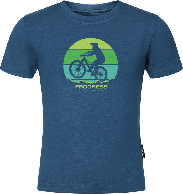 Dětské triko PROGRESS Aromatico Biker modré Velikost: 164/1