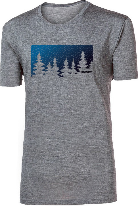Pánské merino triko PROGRESS Hrutur sv.šedý melír Velikost: XXL