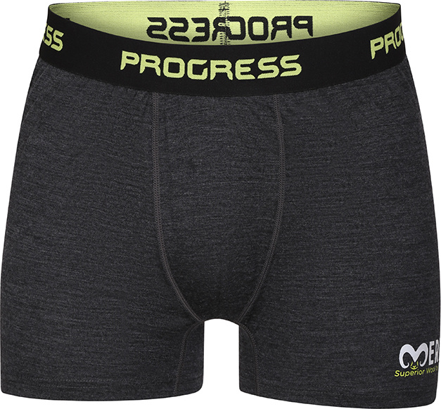 Pánské merino boxerky PROGRESS Mw SKN šedý melír Velikost: XL